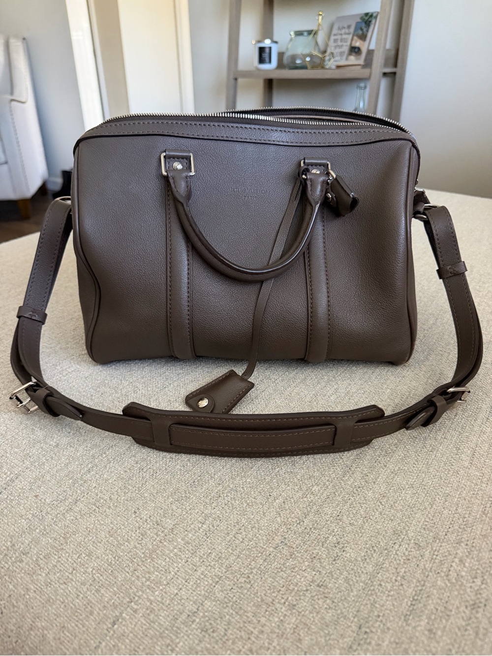 Authentic Louis Vuitton Sofia Coppola SC Bag PM Veau Cachemire Leather - Granit